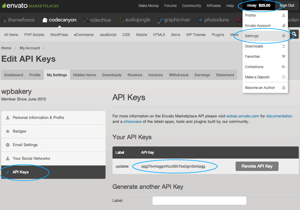 find api key nozbe