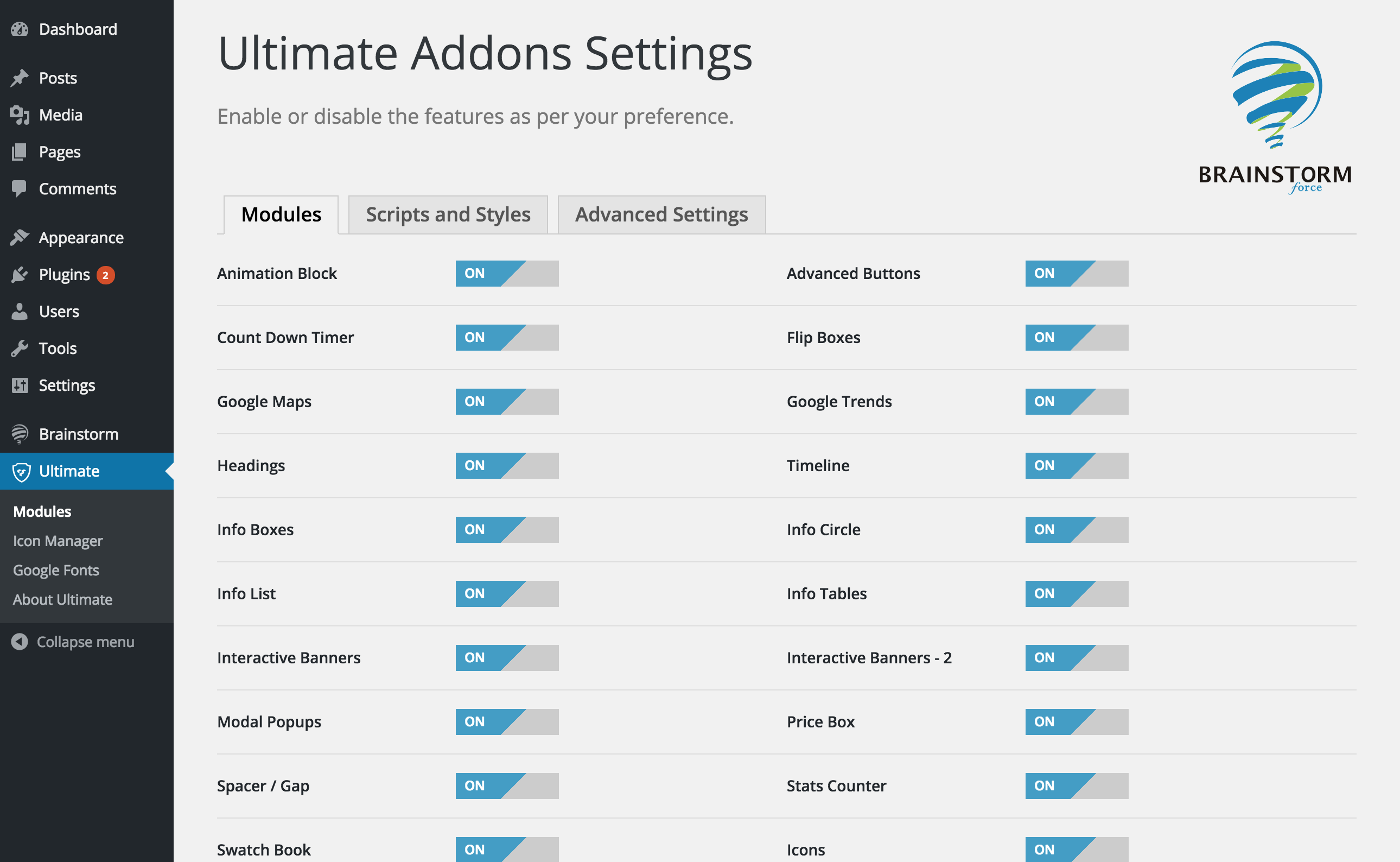 ultimate addons widget for wpbakery page builder