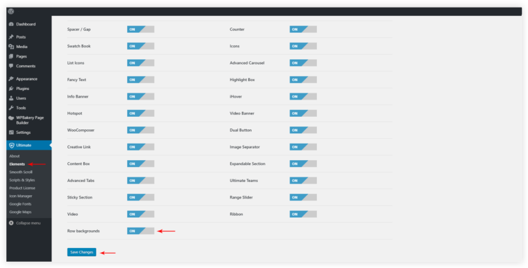 Row Background Styles